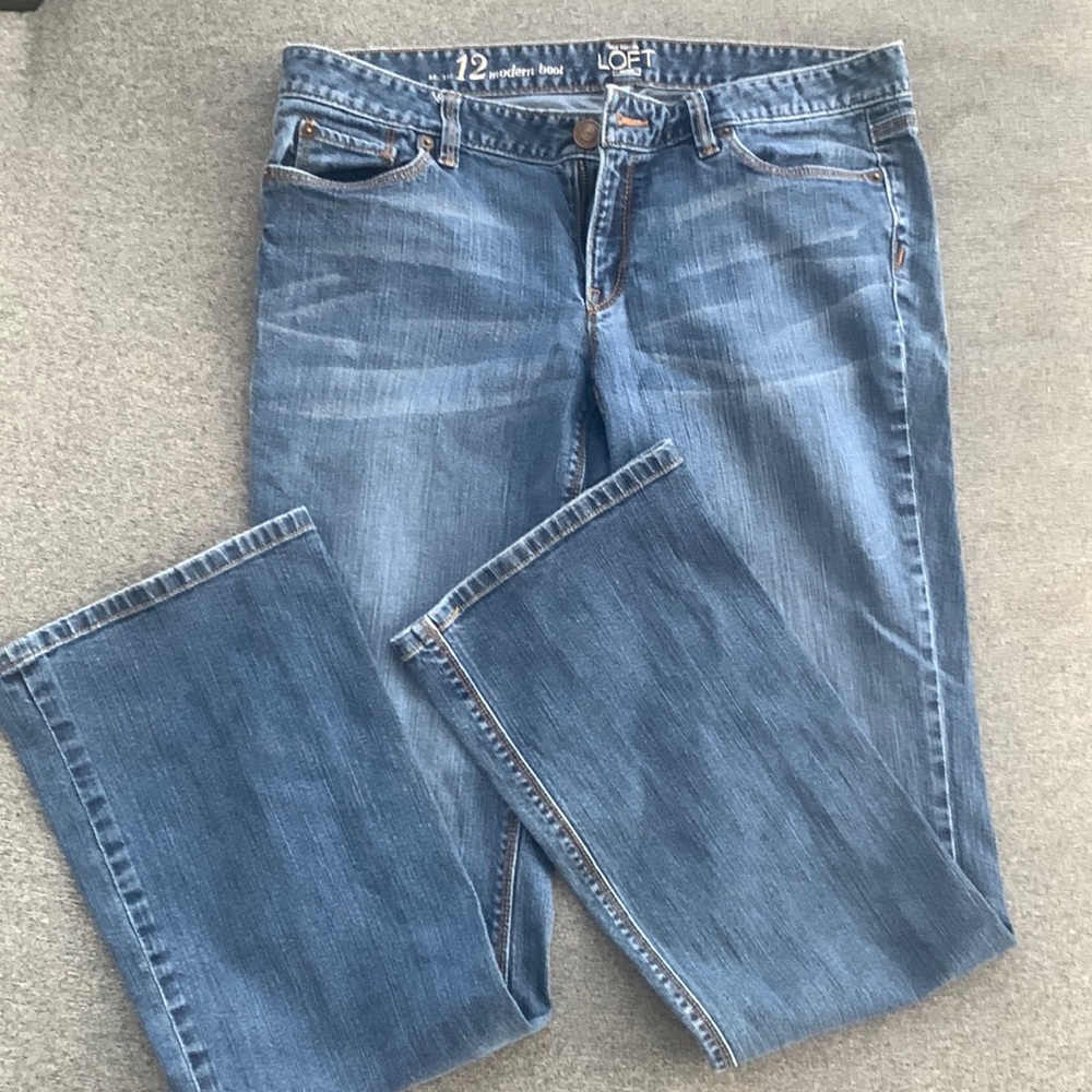 Loft, jeans, size 12, modern boot cut